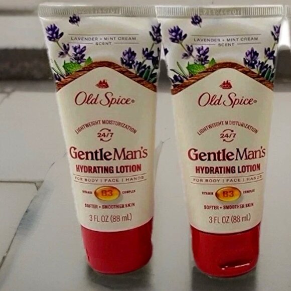 2X Old Spice Gentle Man's Hydrating Lotion for Body/Face/Hands Lavender + mint - Picture 2 of 5